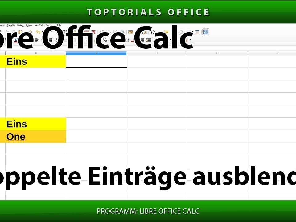 Vorschaubild Doppelte Einträge und Duplikate ausblenden mit LibreOffice Calc