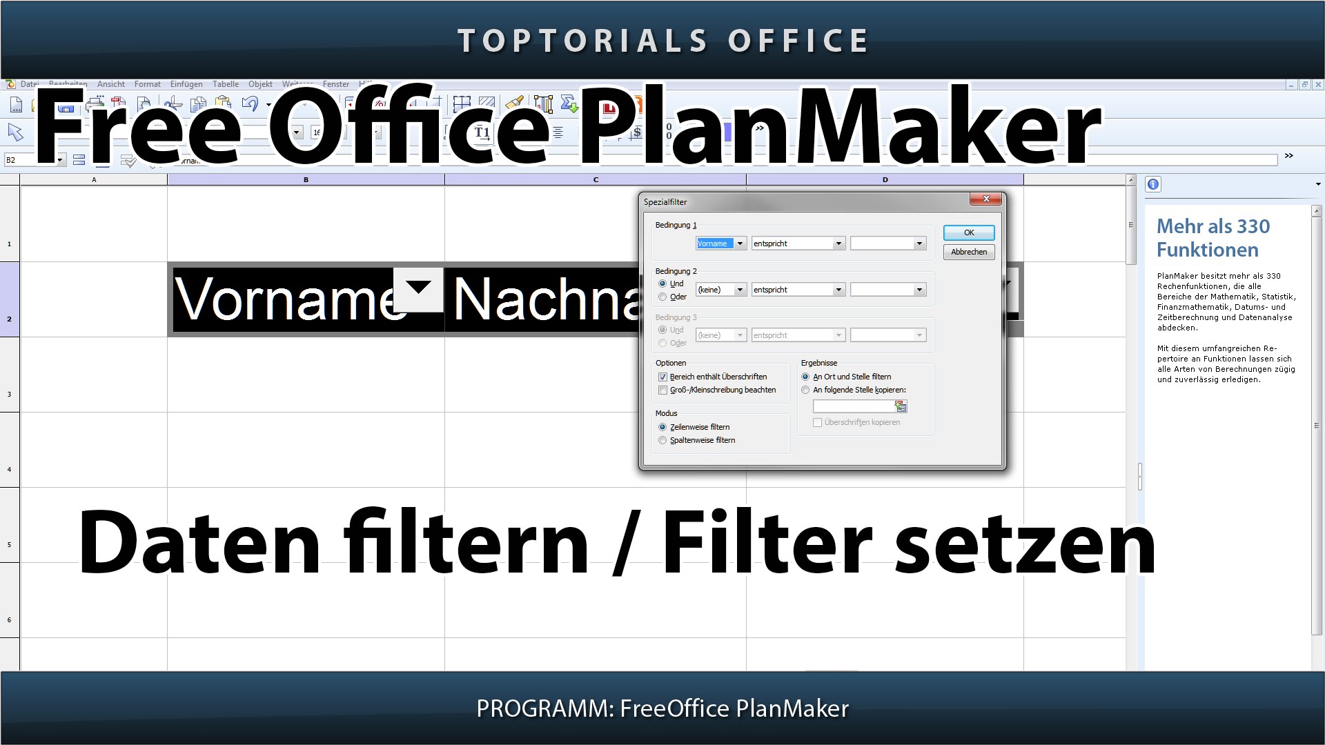 filter openoffice calc