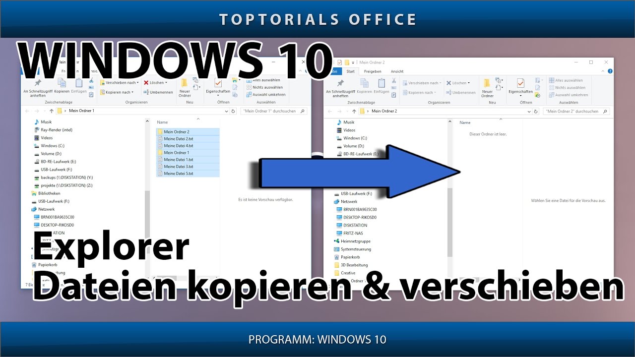 Dateien kopieren Im Explorer  kopieren und verschieben 