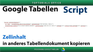 Zellinhalt in andere Tabellendokument kopieren Vorschaubild