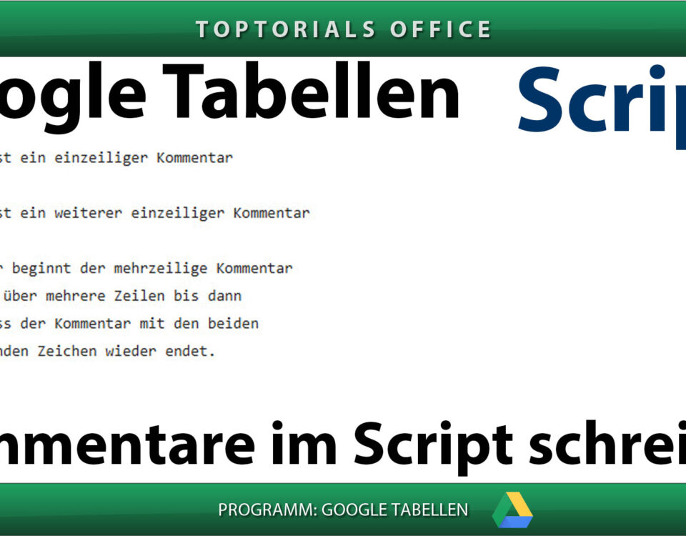 Kommentare im Script schreiben Vorschaubild