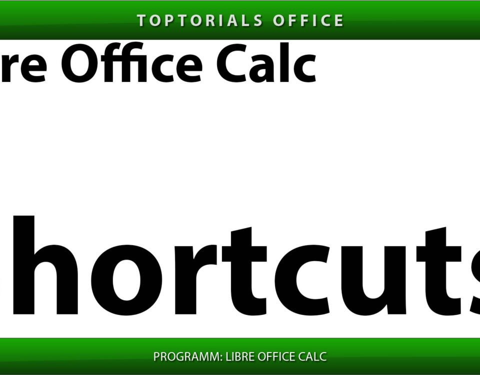 Shortcuts LibreOffice Calc Vorschaubild