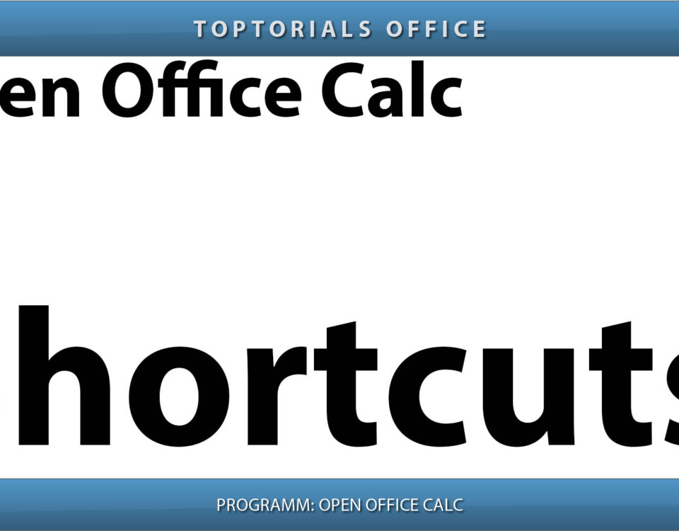 Shortcuts OpenOffice Calc Vorschaubild