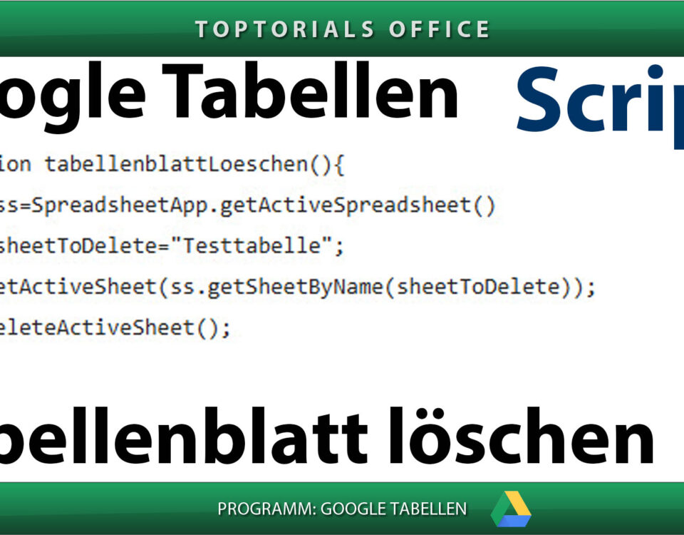 Tabellenblatt löschen Vorschaubild