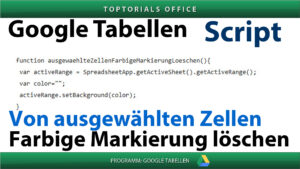 Von Zellen farbige Markierung löschen Vorschaubild