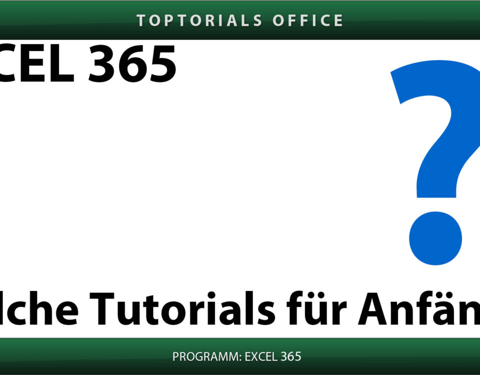 Welche Excel Tutorials als Anfänger Vorschaubild