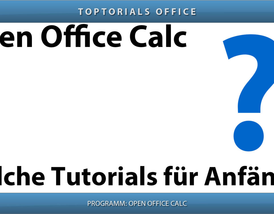 Welche OpenOffice Calc Tutorials als Anfänger Vorschaubild