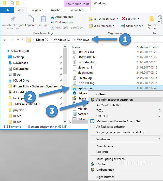 Explorer Als Administrator Ausfuhren Windows 10 Toptorials