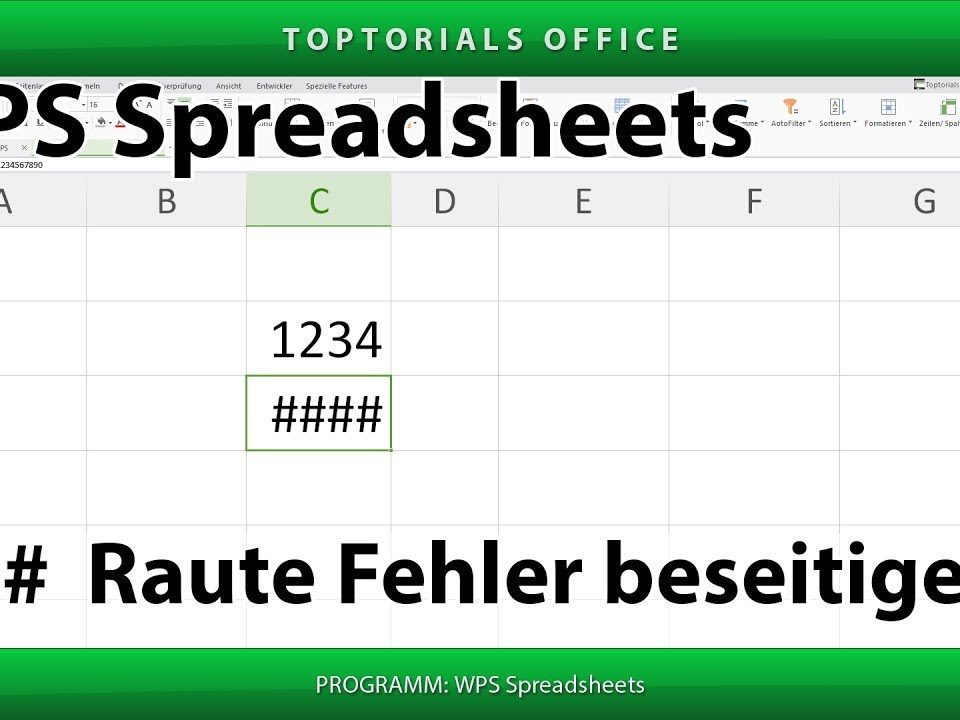 Vorschaubild Raute Fehler beseitigen ### in WPS Spreadsheets