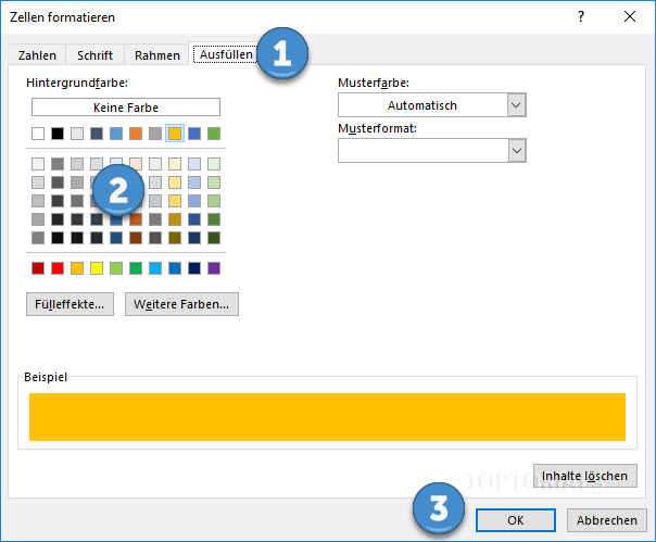 Excel Bedingte Formatierung Hintergrundfarbe