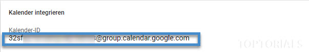 Google Kalender ID