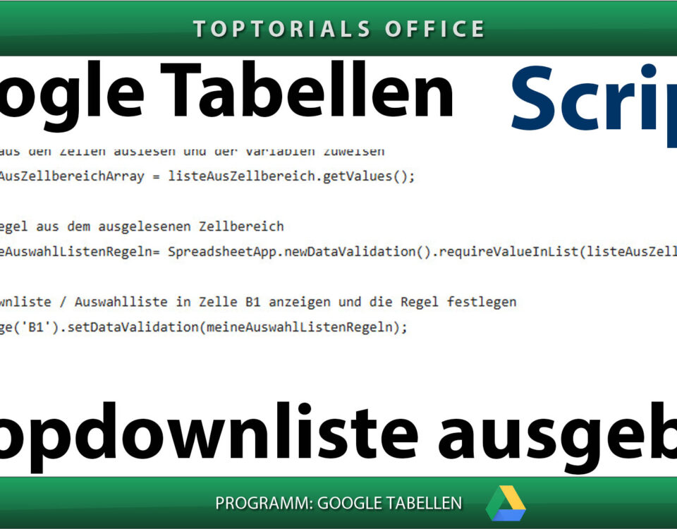 Dropdownliste ausgeben Vorschaubild