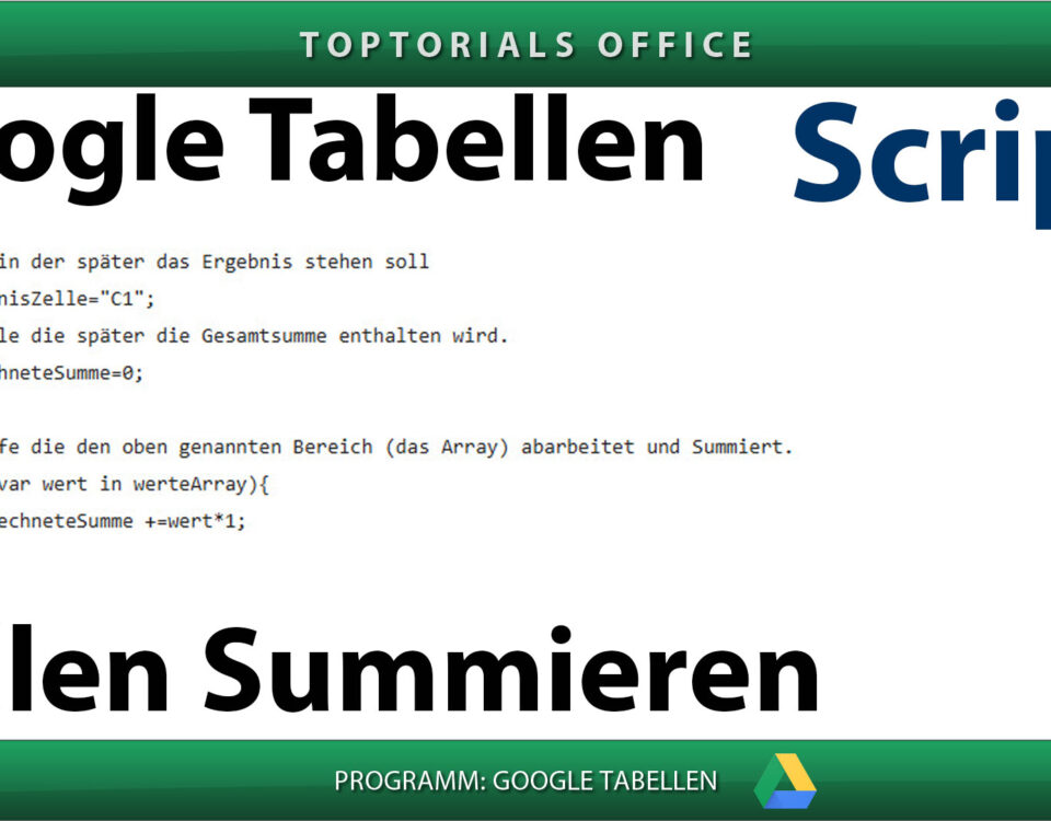 Zellen Summieren Vorschaubild
