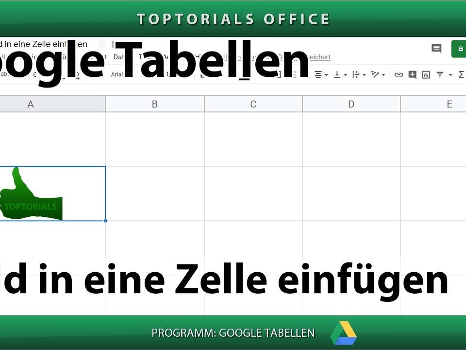 Vorschaubild Bild in eine Zelle in Google Tabellen einfügen