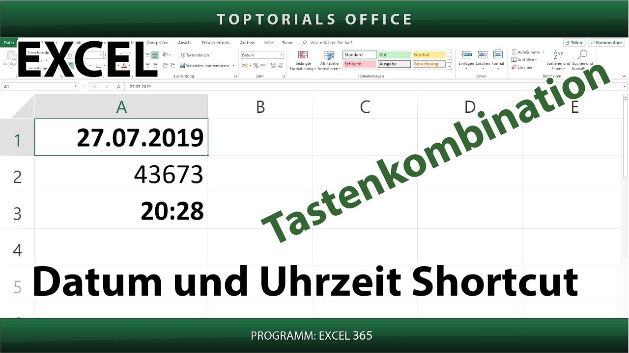 Datum Und Uhrzeit Tastenkombination F R Excel Toptorials Hot Sex Picture 5144