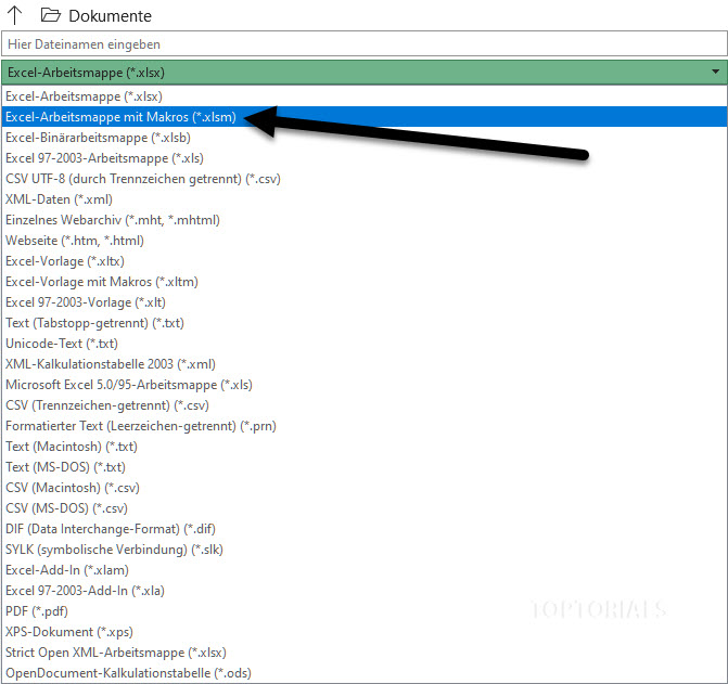 Excel Arbeitsmappe mit Makros speichern