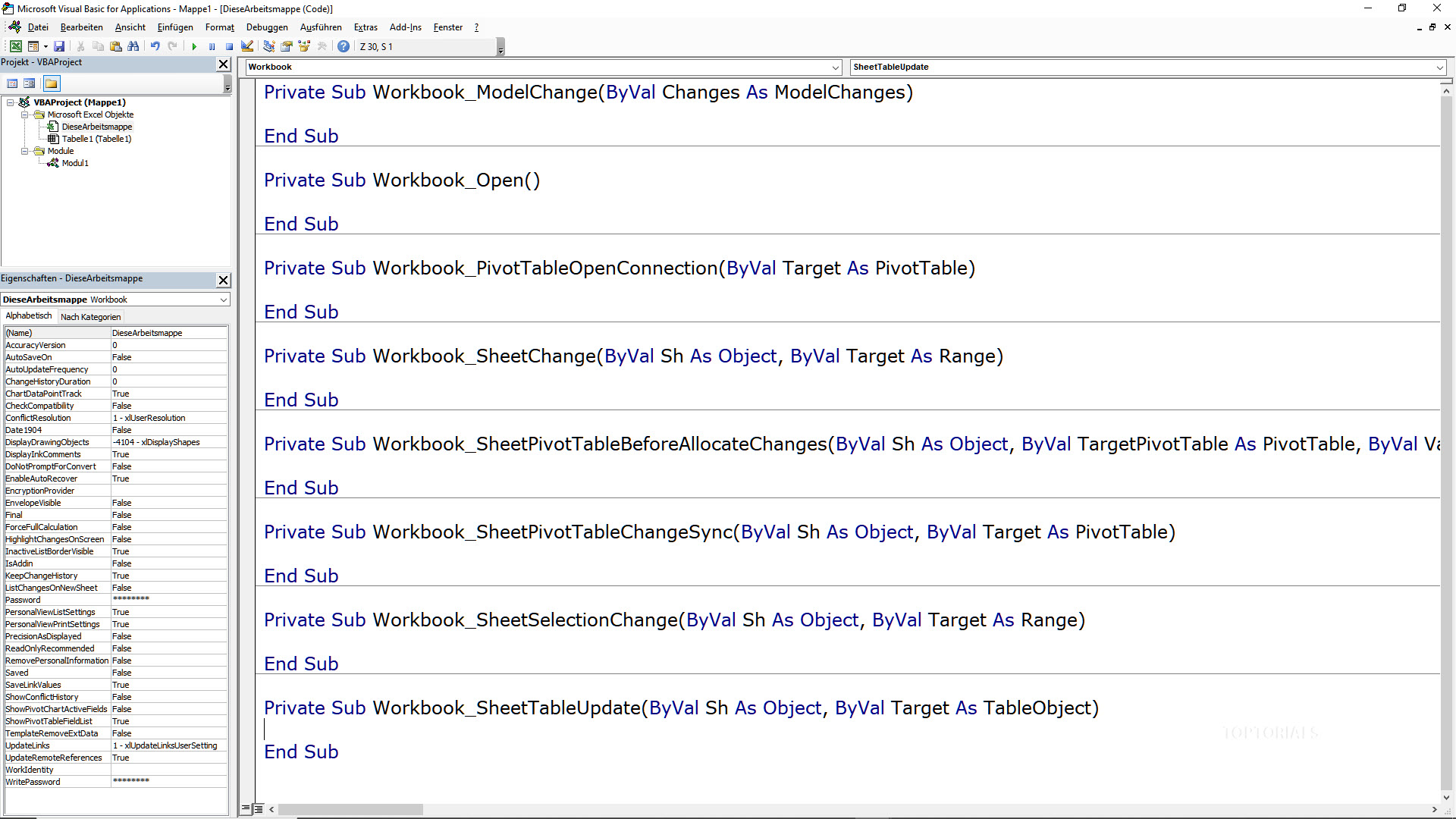 Excel Variable Oder Prozedur Statt Modul – RAMBTA