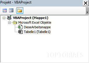 Excel VBA Projekt Ordner Standard