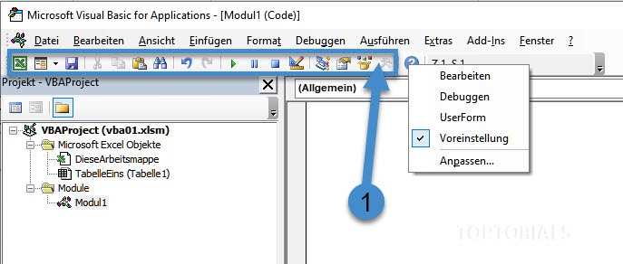 Excel VBA Symbolleiste anpassen