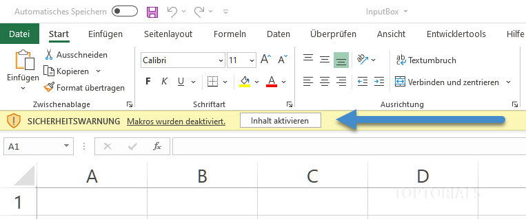 Sicherheitswarnung Excel Makros