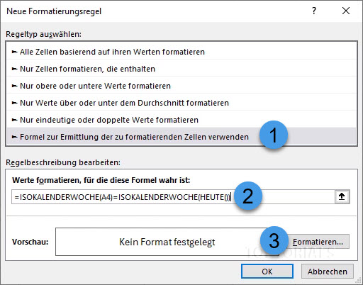 Aktuelle Kalenderwoche im Kalender markieren