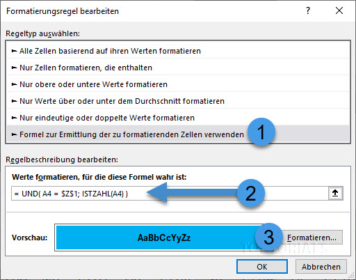 Bedingte Formatierung Heutigen Tag markieren