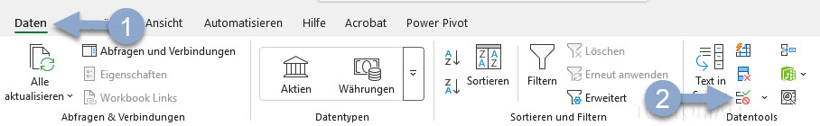 Daten und Datenüberprüfung