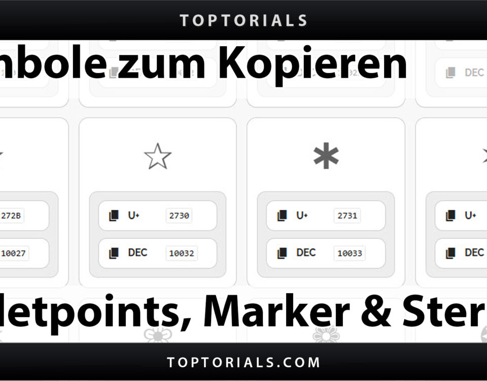 Symbole Bulletpoints Marker Sterne