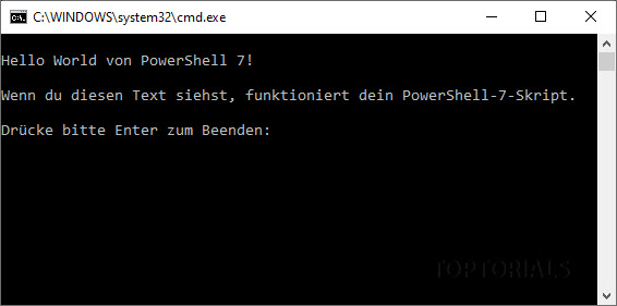 Hallo Batch von Powershell 7!
